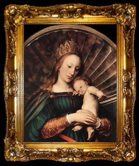 framed  HOLBEIN, Hans the Younger Darmstadt Madonna, ta009-2